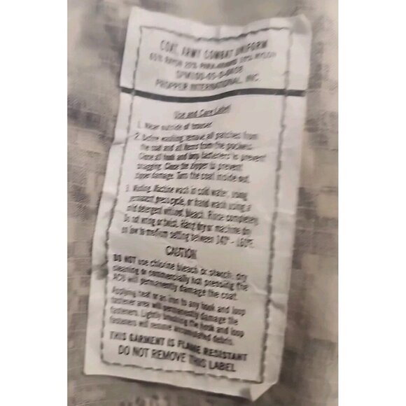 ARMY Combat Uniform Utility Coat Flame Resistant Propper International Md-Reg #3 - Picture 5 of 6